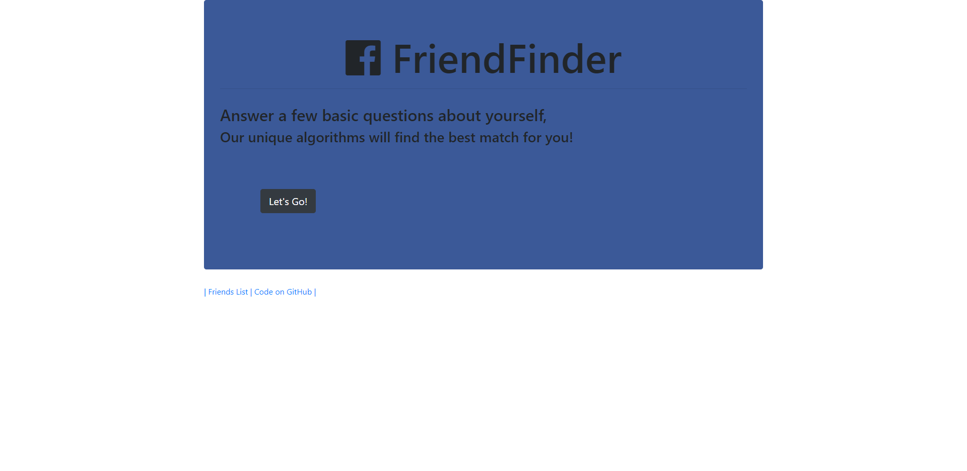friendFinder screenshot